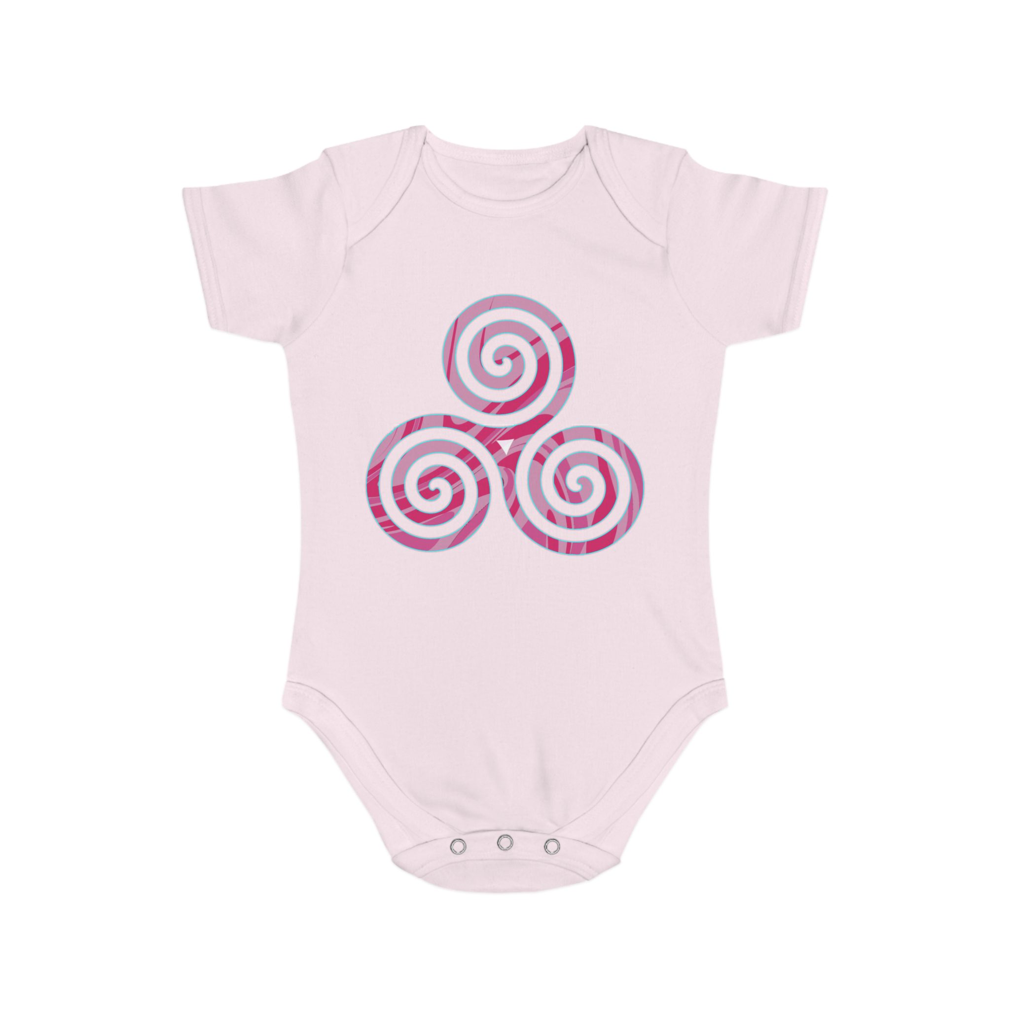 Baby Bodysuit with Spirals Design, Newborn Outfit, Shower Gift, Cute Baby Clothes, Organic Cotton, Playful Babywear - Image 13