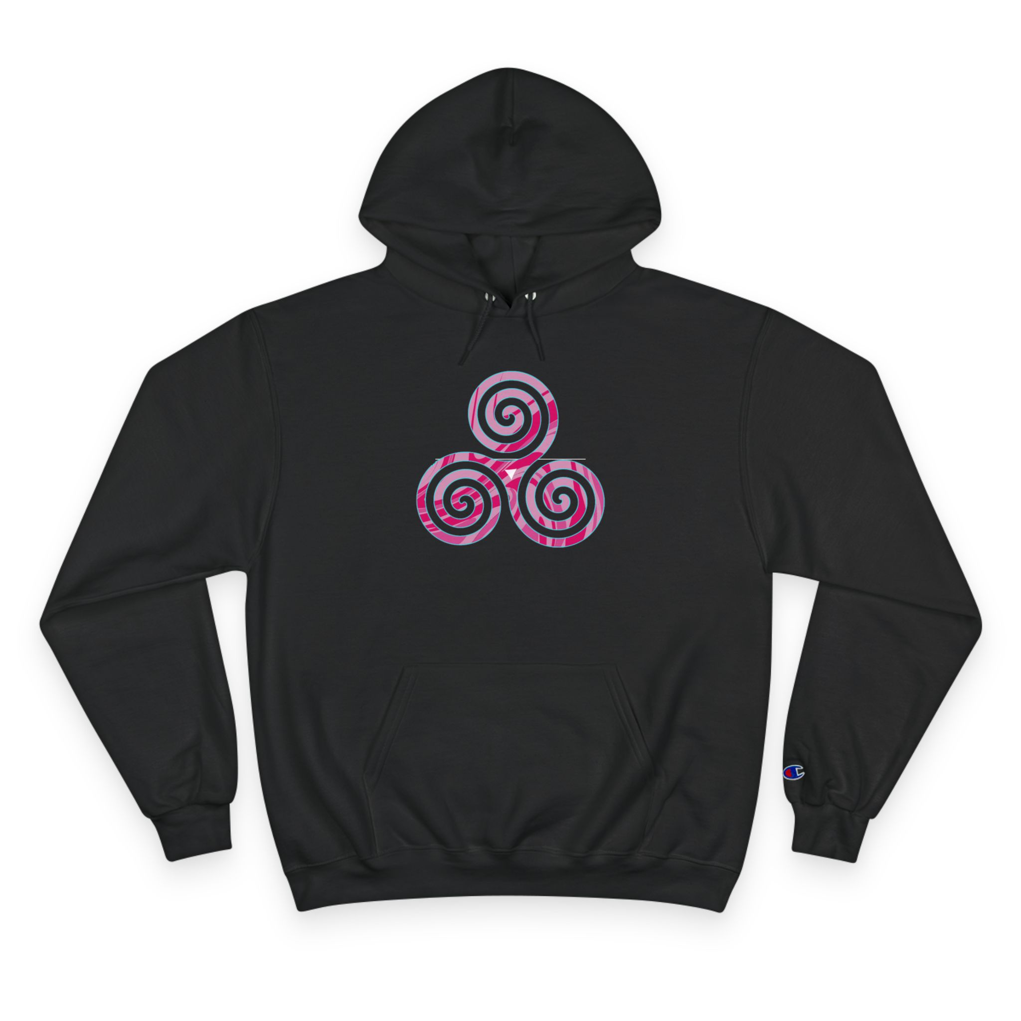 Spiral Design Champion Hoodie, Cozy Sweatshirt, Unique Gift, Fashionable Layering, Casual Style, Holiday Apparel - Image 5