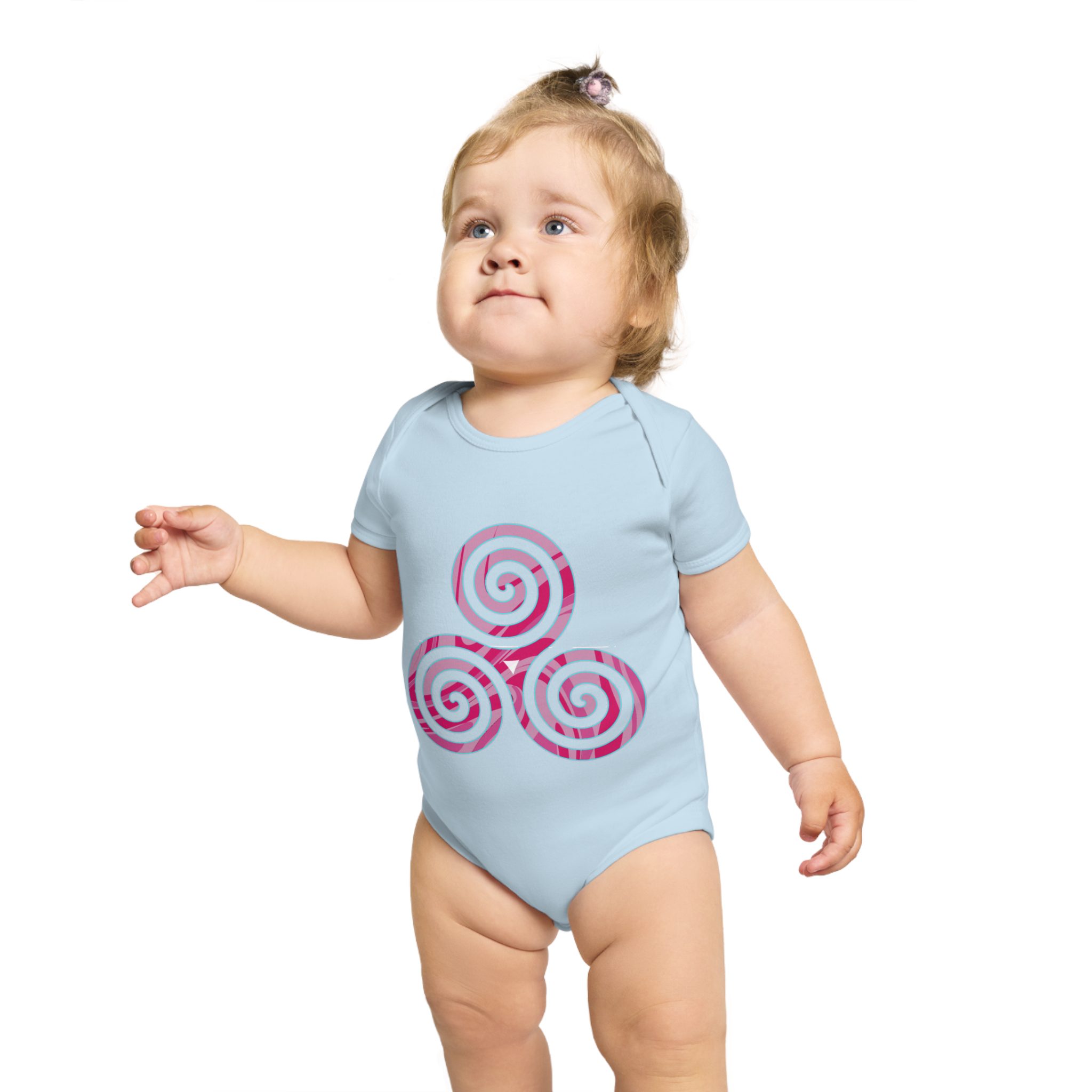 Baby Bodysuit with Spirals Design, Newborn Outfit, Shower Gift, Cute Baby Clothes, Organic Cotton, Playful Babywear - Image 12
