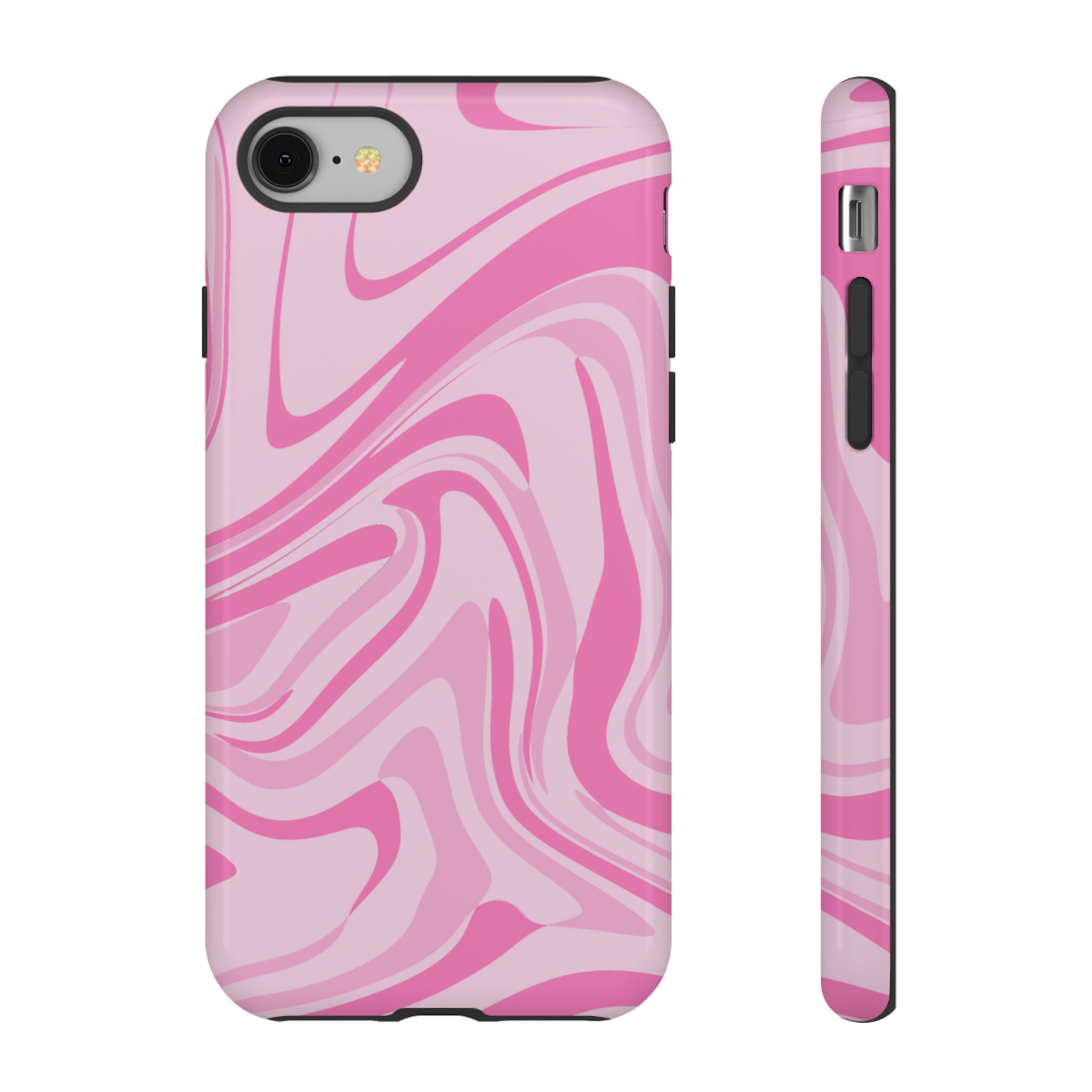 Pink Marble Phone Case, Stylish Tough Case for Protection, Gift for Her, Trendy Marble Design, Phone Accessory - Image 2
