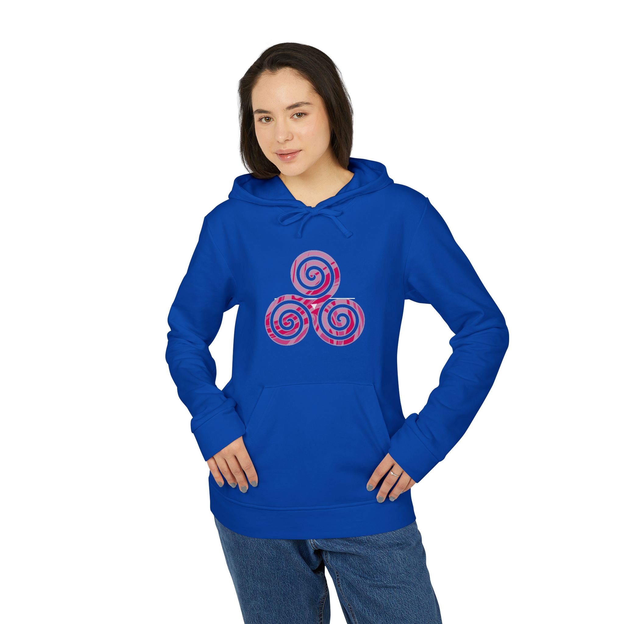 Spiral Bliss Fleece Hoodie | Cozy Unisex Pullover, Fashionable Sweatshirt for Casual Wear, Gift for Her, Him, Teens - Image 4